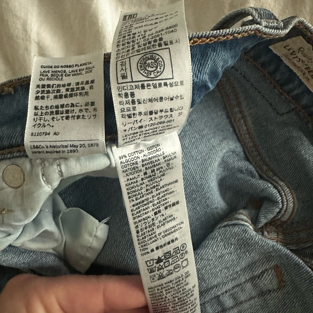 Levi’s High-Rise Straight Leg Ankle Women's Jeans Blue - Picture 8 of 8
